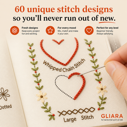 Embroidery stitch book